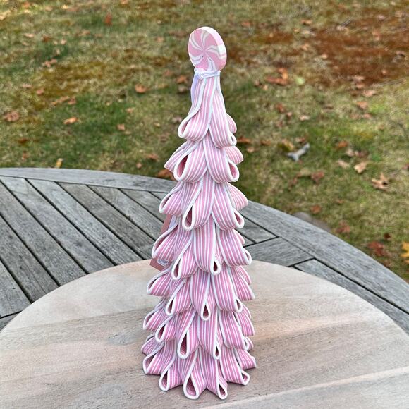 NEW Cupcakes and Cashmere Pink Clay Dough Candy Christmas Tree 14.5” Whimsical - Picture 3 of 9